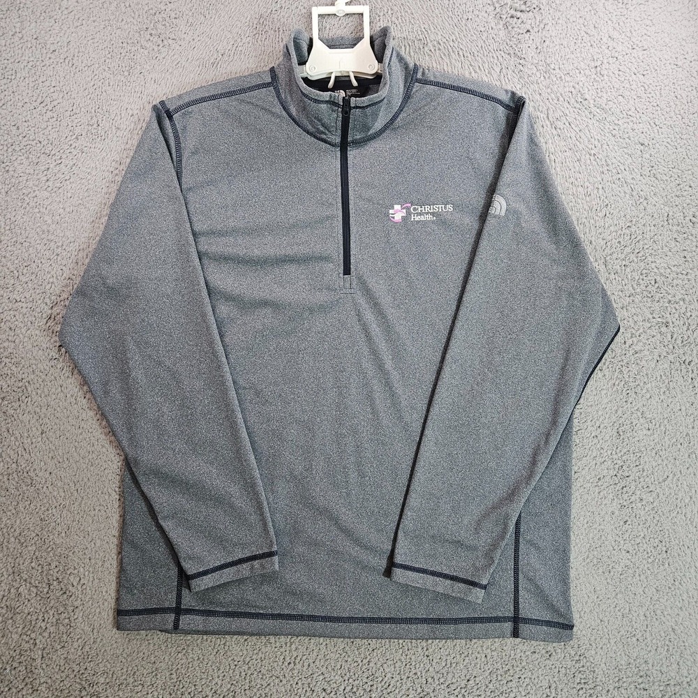 The North Face Sweater‎ Men XL Mock Neck 1/4 Zip Gray